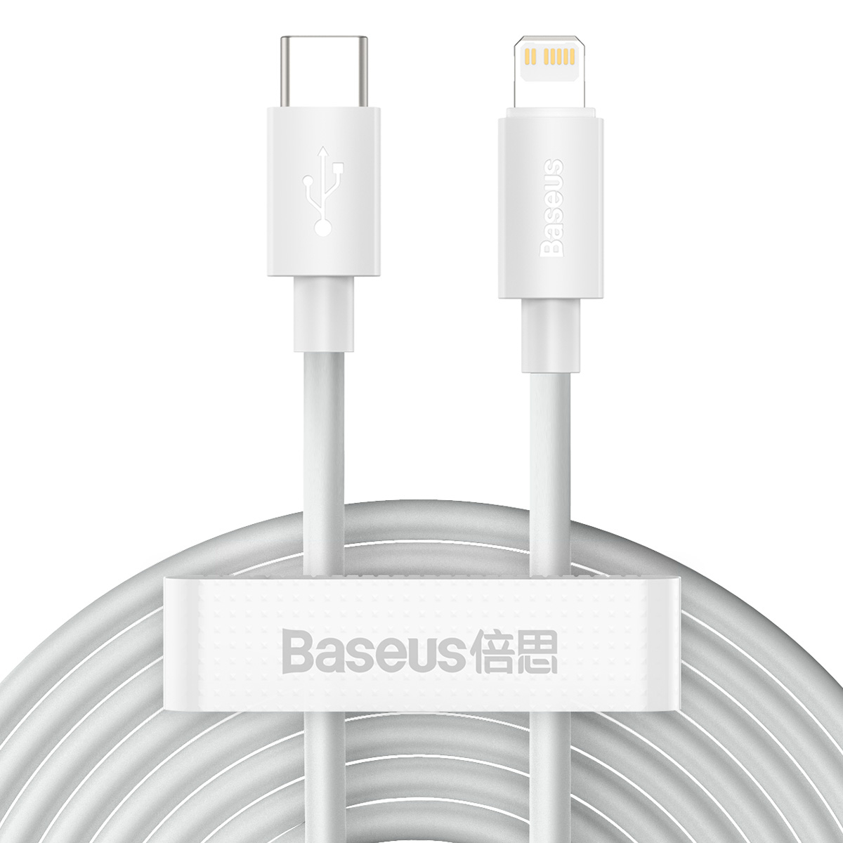 Baseus Simple USB-C-Lightning-kabel, PD, 20W, 1.5m, 2-pack