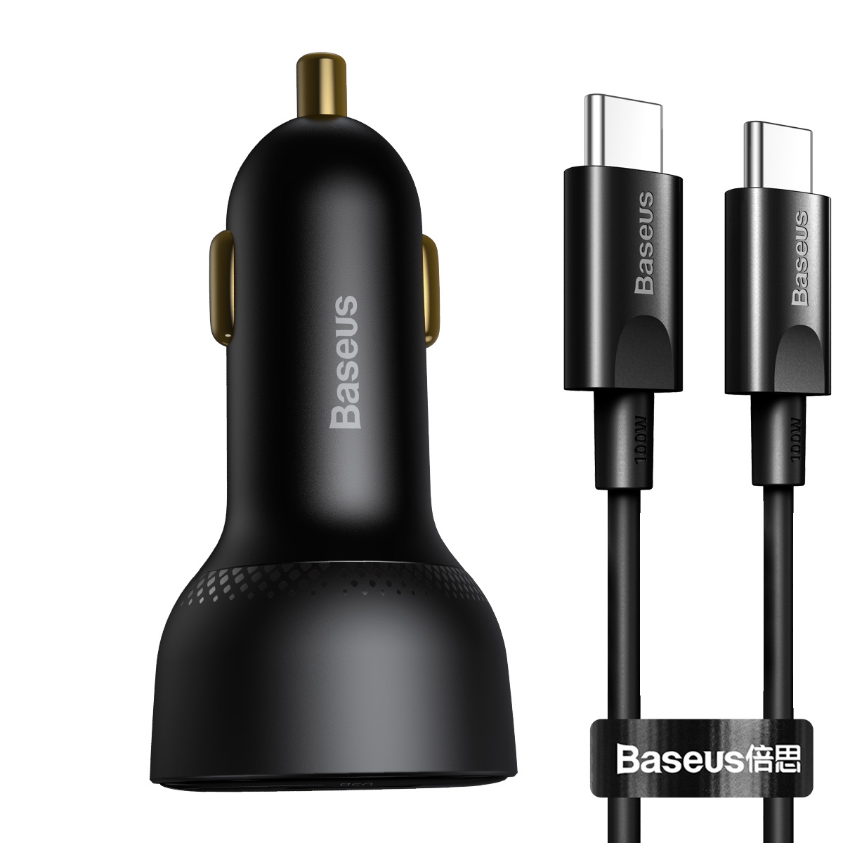 Baseus TZCCZX-01 Superme billaddare med USB+USB-C, 12-24V