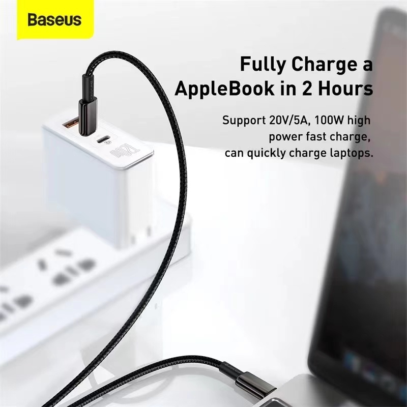 Baseus Tungsten Gold USB-C till USB-C kabel, 100W, 5A, 1m