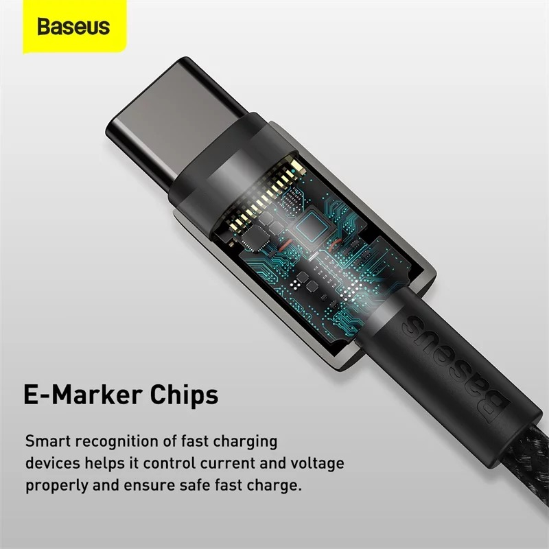Baseus Tungsten Gold USB-C till USB-C kabel, 100W, 5A, 1m