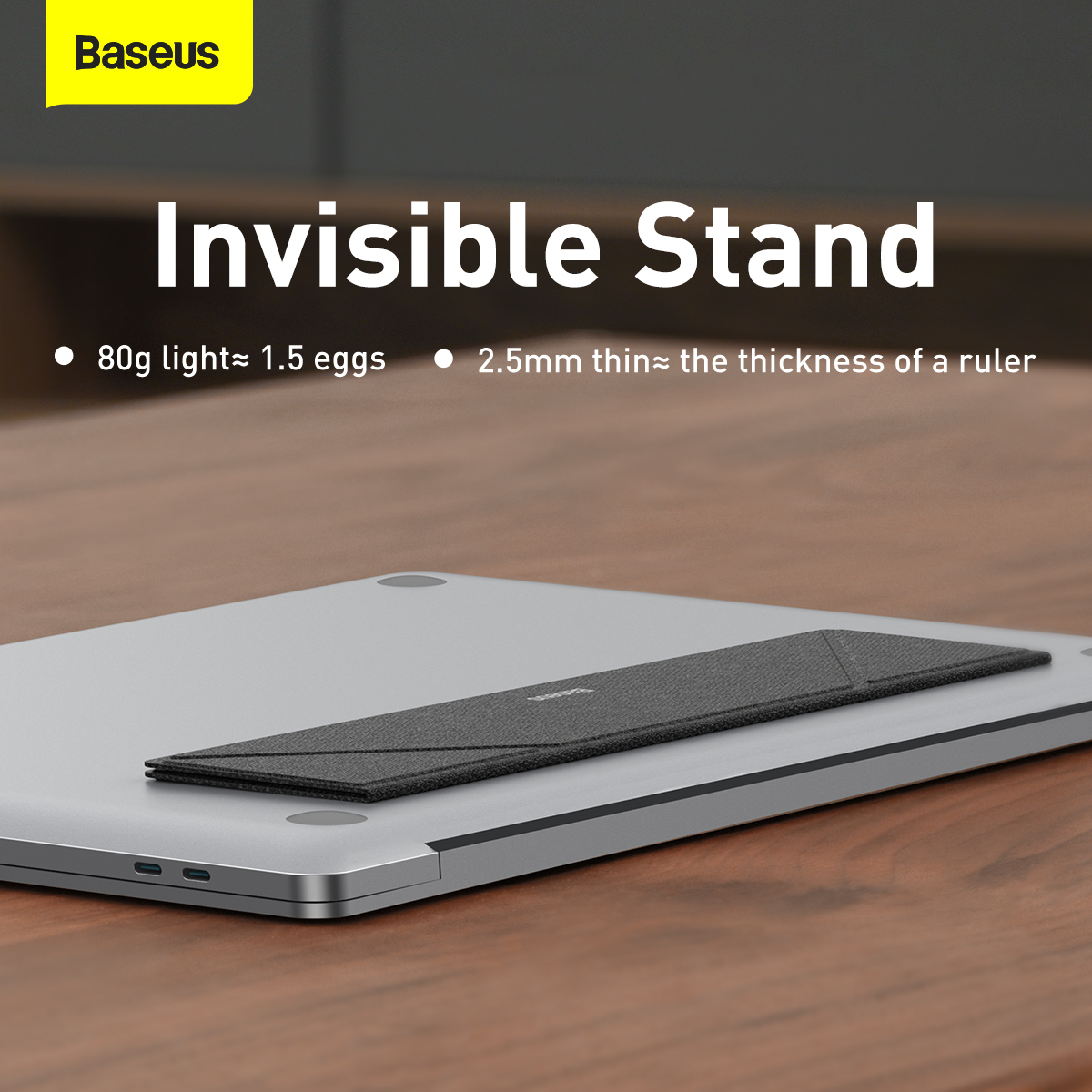 Baseus SUZB-0G ultratunt vikbart laptopställ, grå