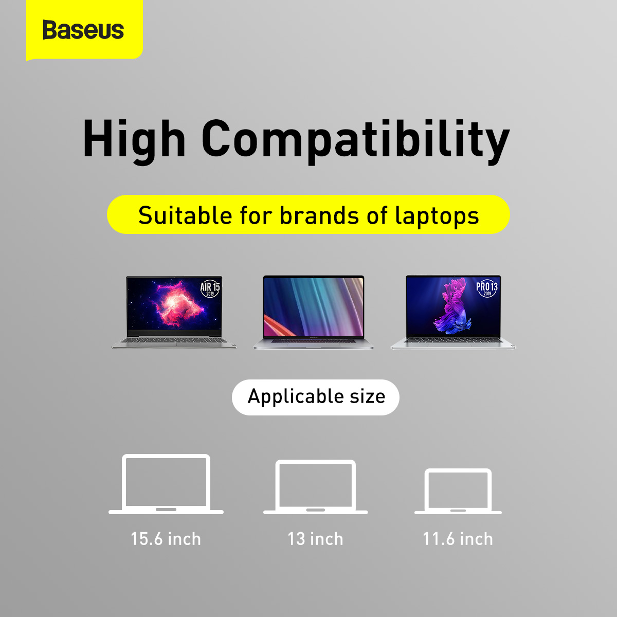 Baseus SUZB-0G ultratunt vikbart laptopställ, grå