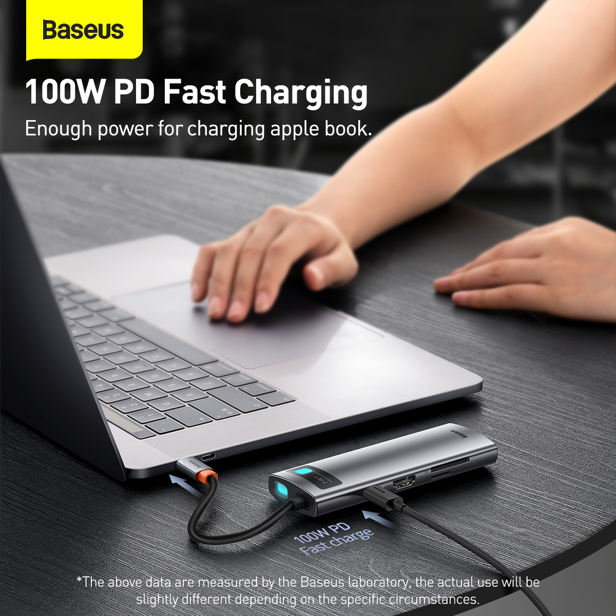 Baseus Metal Gleam 7-i-1 USB-C hubb, 3xUSB3.0, HDMI, 5Gbps