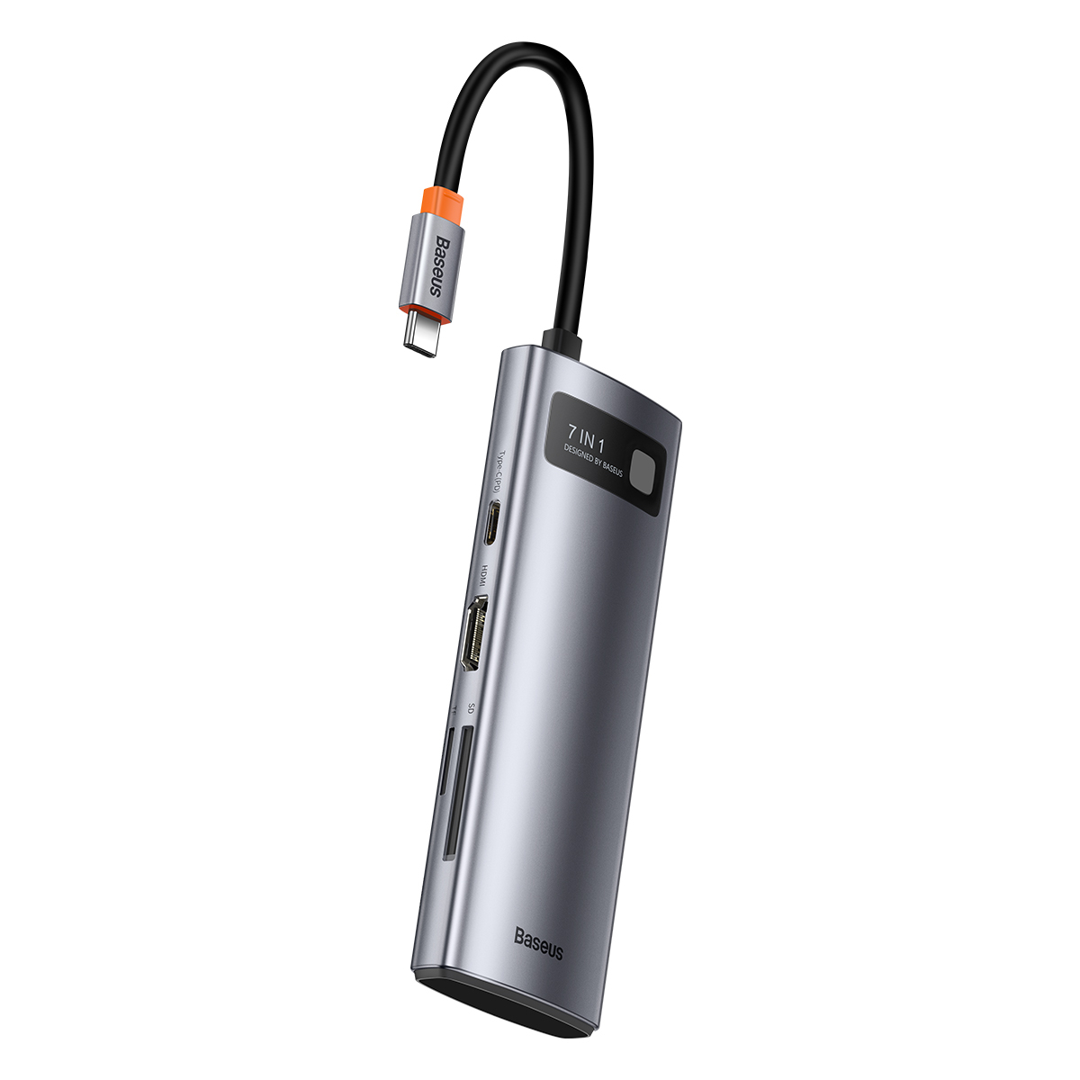 Baseus Metal Gleam 7-i-1 USB-C hubb, 3xUSB3.0, HDMI, 5Gbps