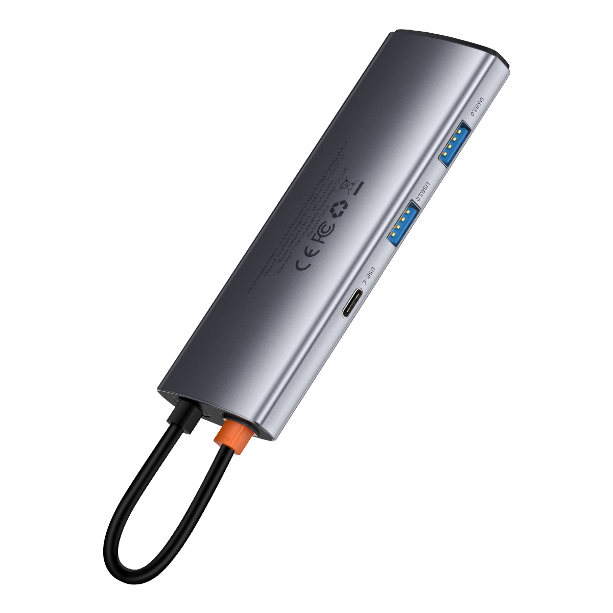 Baseus Metal Gleam 7-i-1 USB-C hubb, 3xUSB3.0, HDMI, 5Gbps