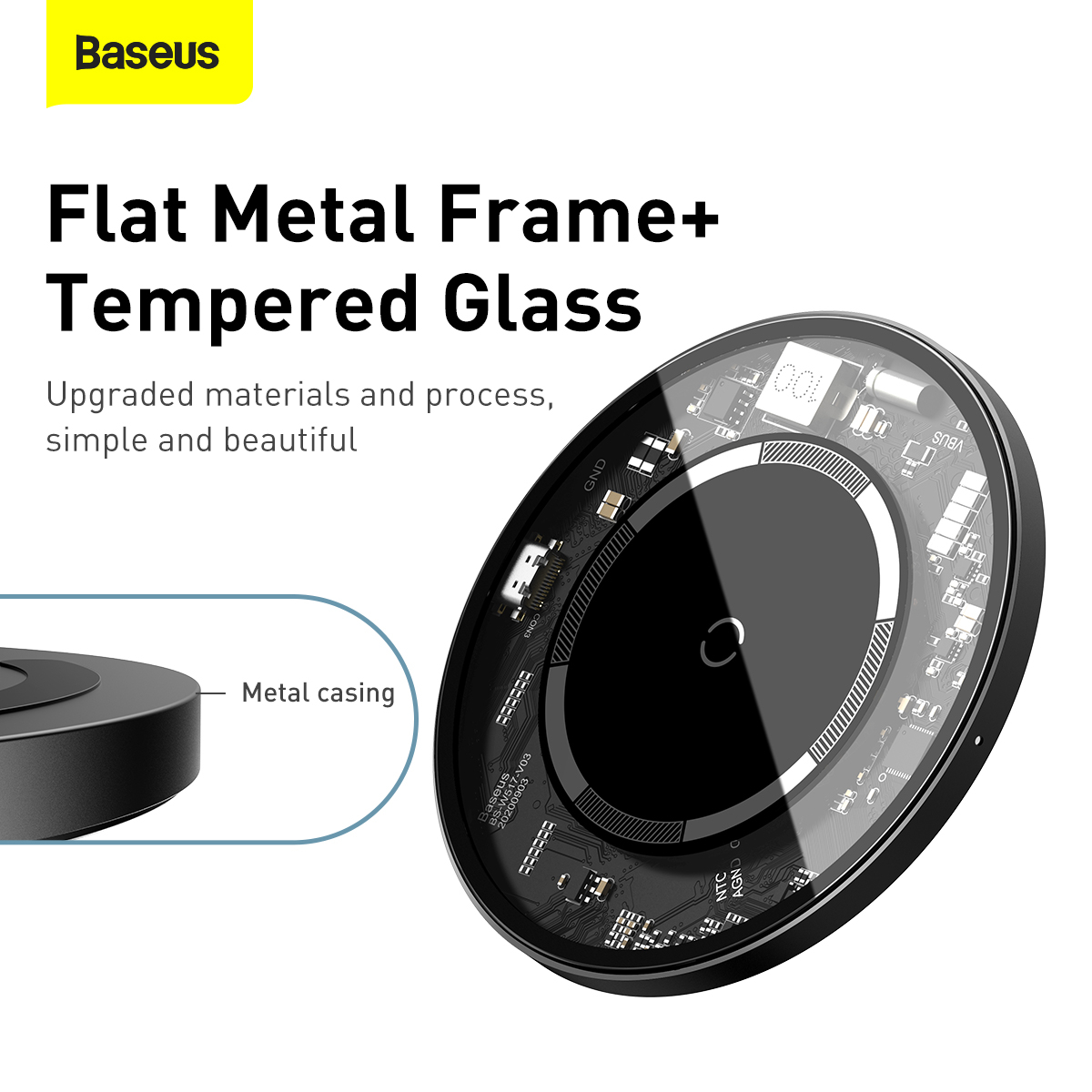 Baseus WXJK-E01 Magnetisk Qi-laddare, vit