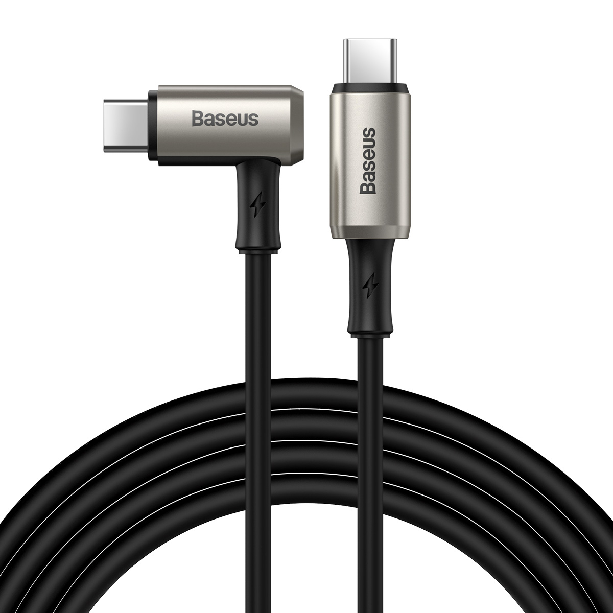 Baseus Hammer vinklad USB-C kabel, PD3.1, 100W, 5A, 1.5m, svart