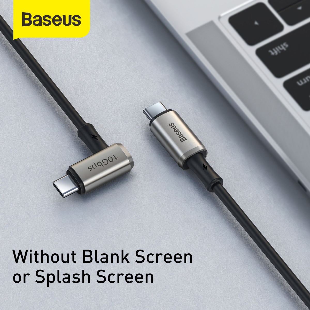 Baseus Hammer vinklad USB-C kabel, PD3.1, 100W, 5A, 1.5m, svart