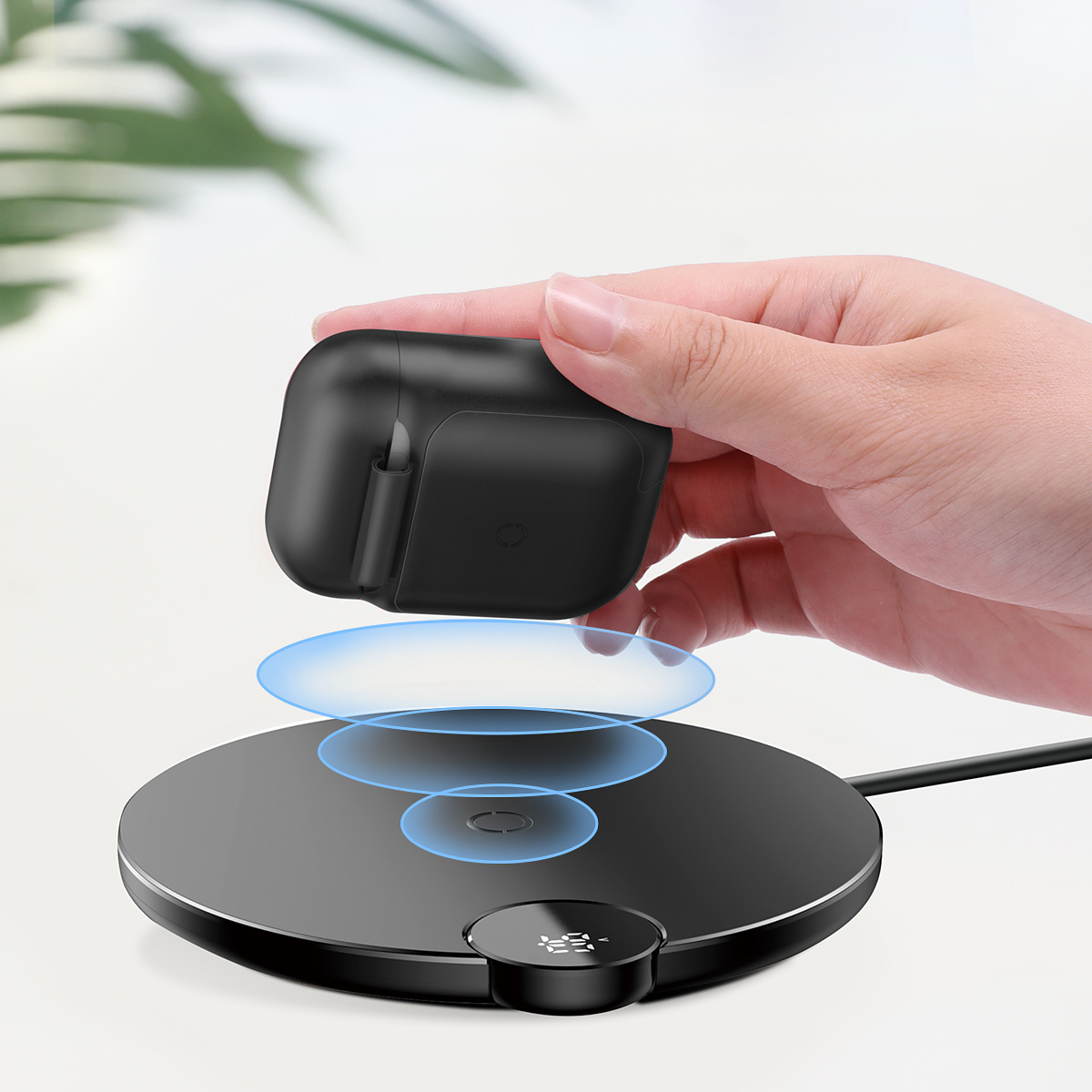 Baseus trådlöst laddningsfodral till AirPods, svart