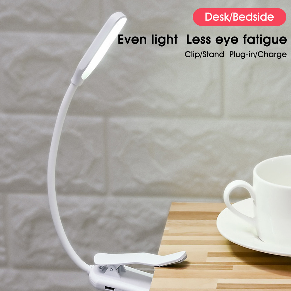 BekaTech 7 LED läslampa med 3 ljusfärger, 600mAh, vit
