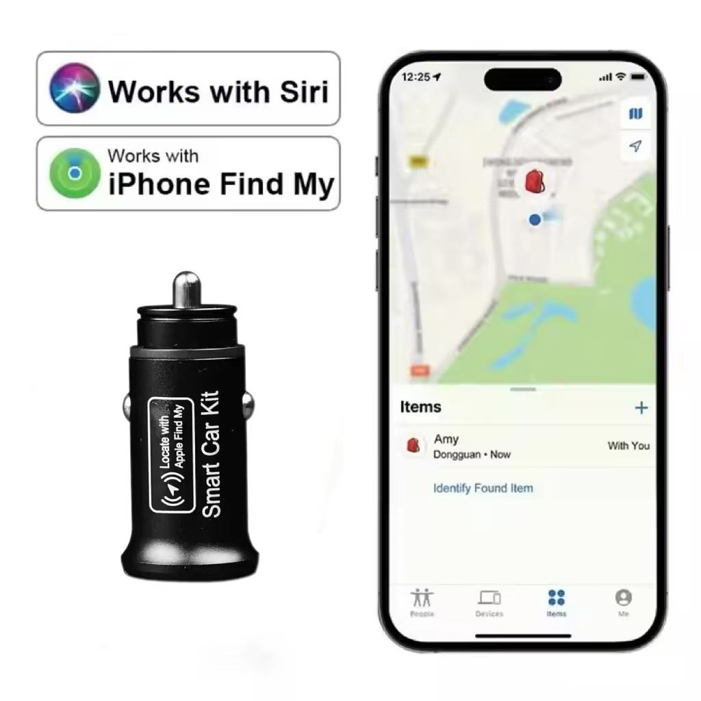 Billaddare med inbyggd GPS-spårare, 12V, 20W
