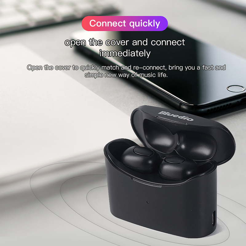 Bluedio T-ELF Trådlösa Mini In-Ear hörlurar Bluetooth, svart