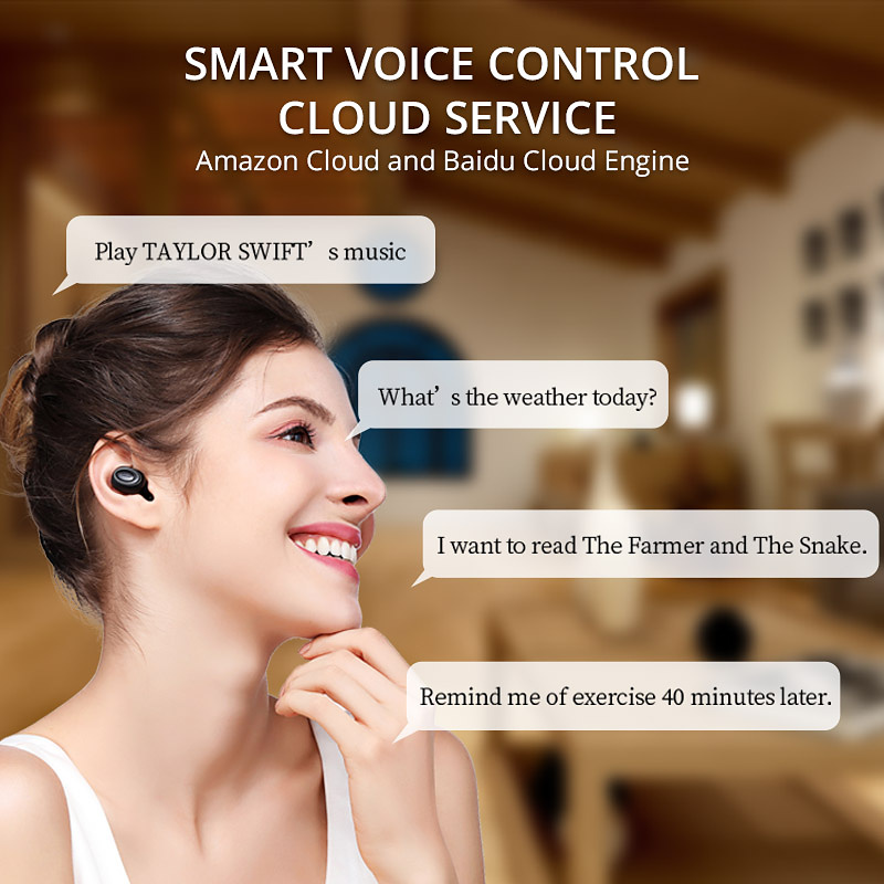 Bluedio T-Talking, In-Ear hörlur, röststyrning, Bluetooth 5.0