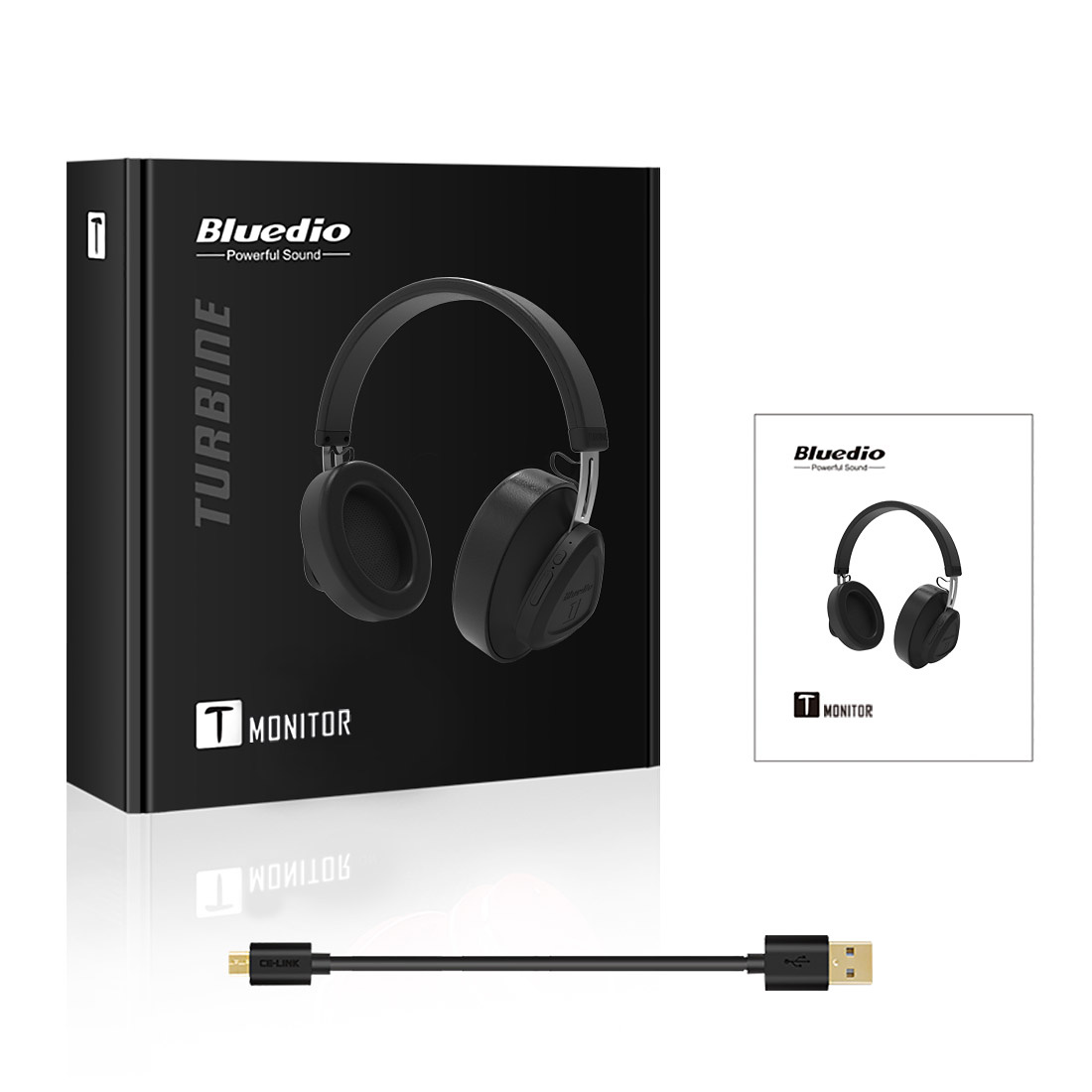 Bluedio TM, On-Ear hörlurar, smart röststyrning, Bluetooth 5.0