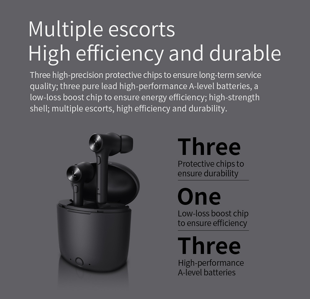Bluedio Hi, trådlösa in-ear stereo hörlurar Bluetooth 5.0, svart