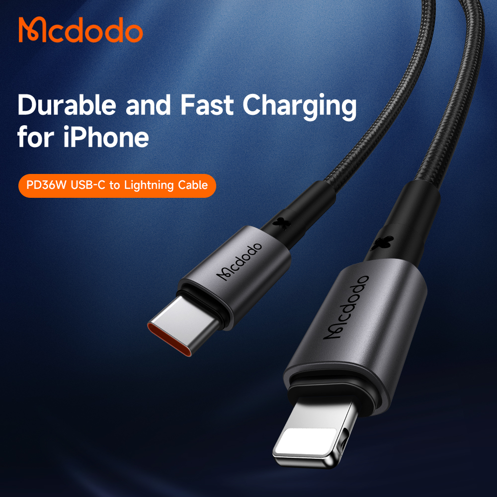 McDodo CA-285 USB-C till Lightning-kabel, PD, 3A, 1.2m