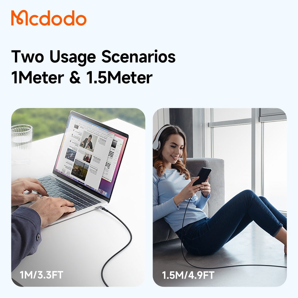 McDodo CA-313 USB-C till USB-C kabel, PD, 65W, 3.25A, 1.5m