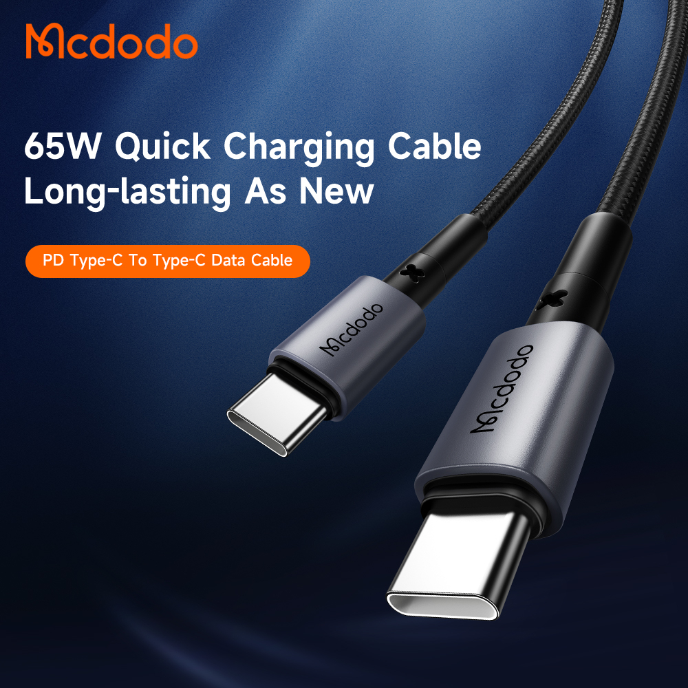 McDodo CA-313 USB-C till USB-C kabel, PD, 65W, 3.25A, 1m