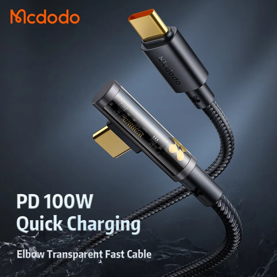 McDodo CA-3400 Crystal USB-C till USB-C-kabel, 5A, 1.2m