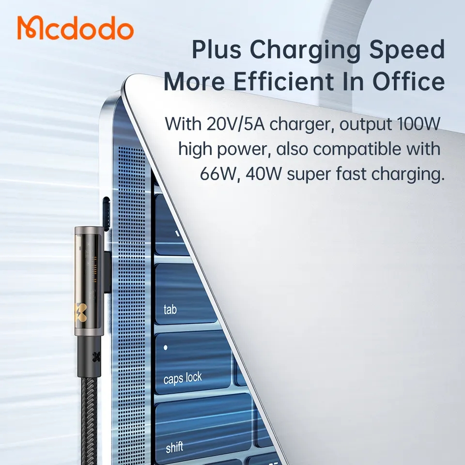 McDodo CA-3400 Crystal USB-C till USB-C-kabel, 5A, 1.2m