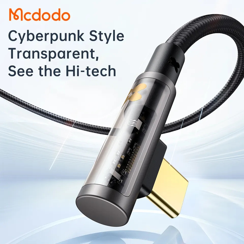 McDodo CA-3401 Crystal USB-C till USB-C-kabel, 5A, 1.8m