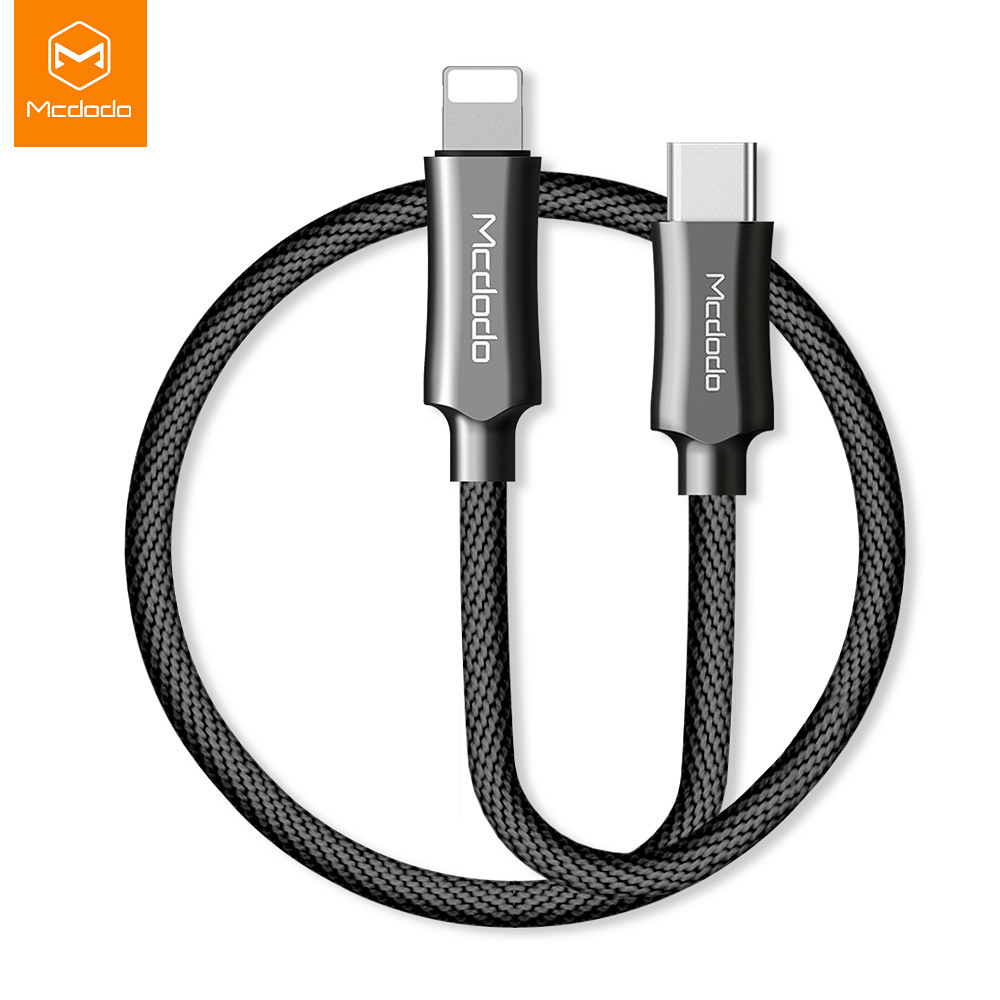 McDodo CA-4996 USB-C till Lightning kabel, PD QC, 0.5m, svart