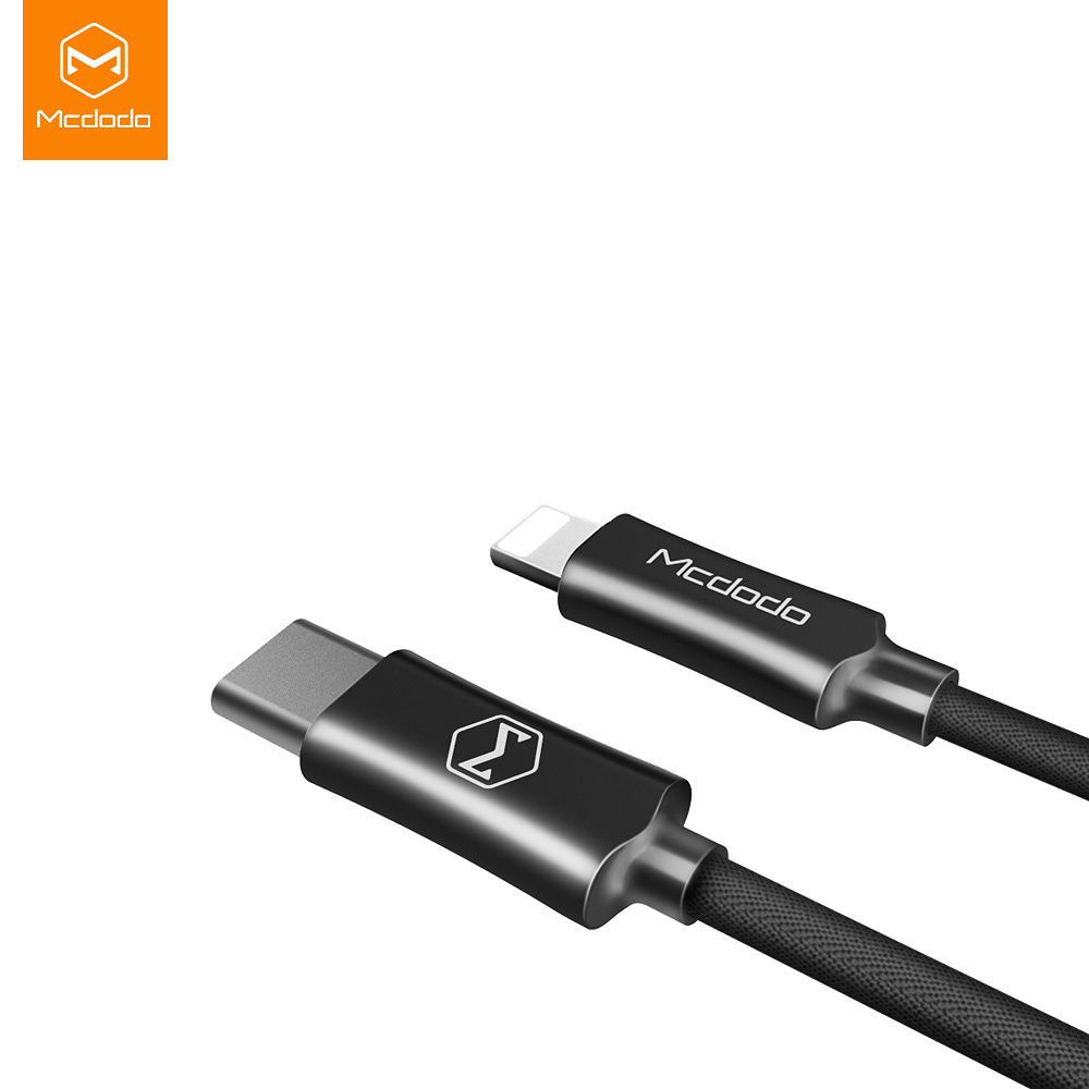 McDodo CA-4996 USB-C till Lightning kabel, PD QC, 0.5m, svart