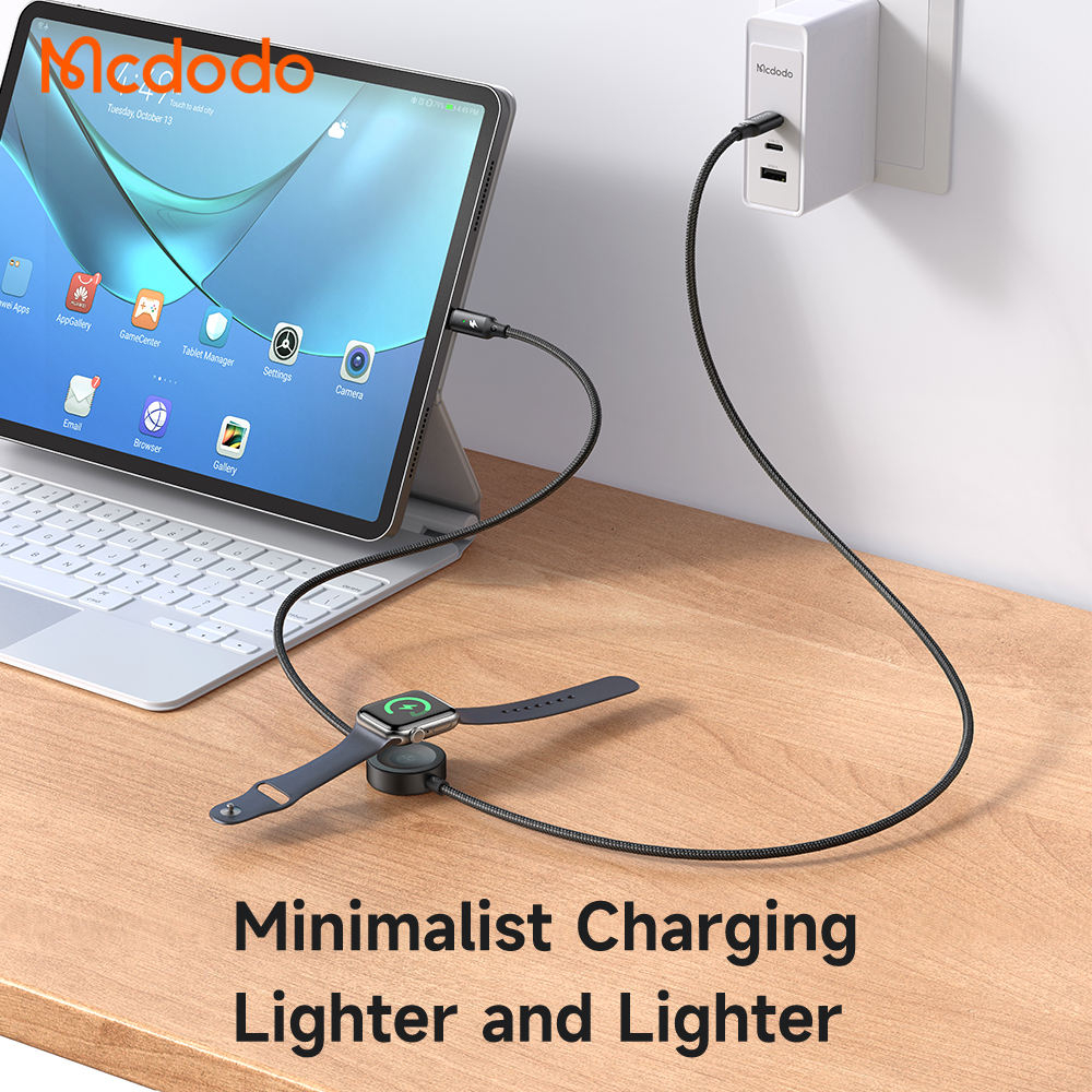 McDodo CA-5680, USB-C L kabel med Apple Watch-laddare, 36W, 1.5m