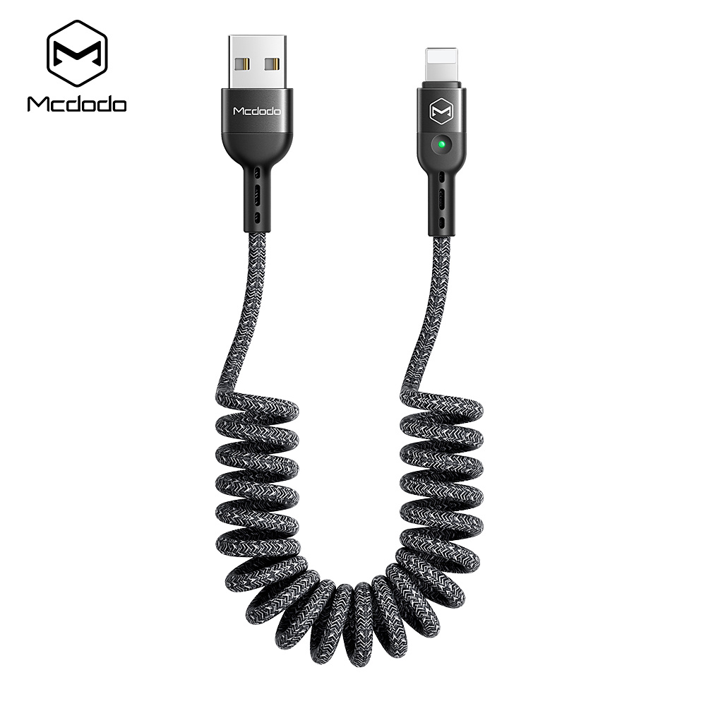 Mcdodo, CA-6411, flexibel lightning kabel med LED, 1.8m, grå