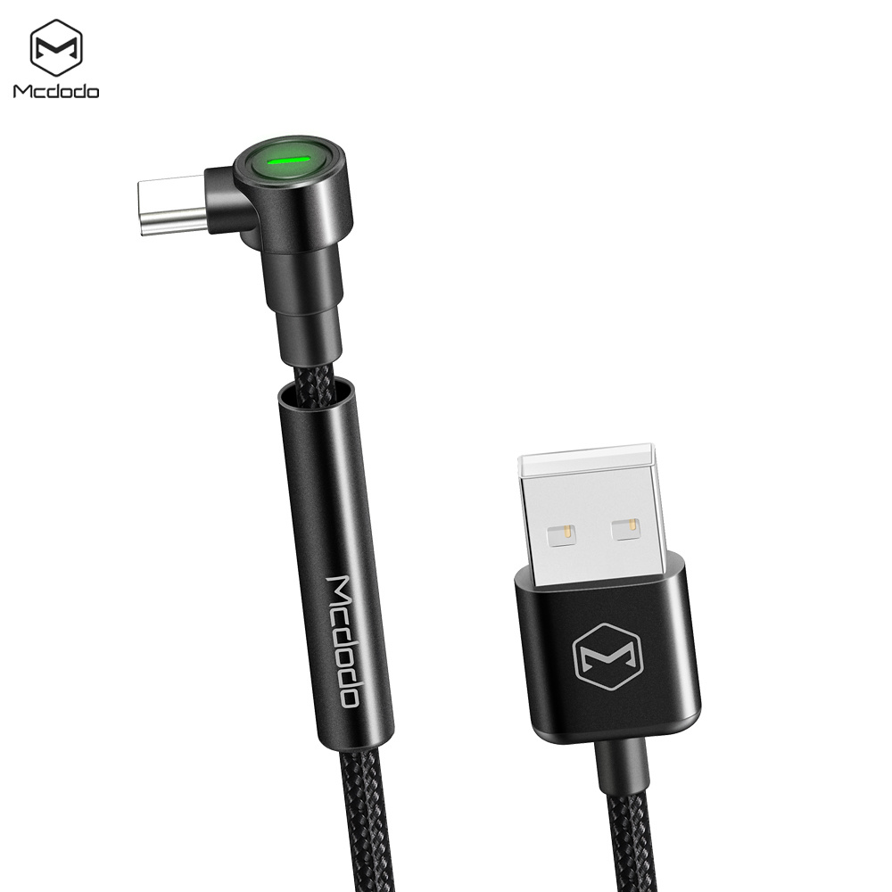 Mcdodo, CA-6680, vinklad USB-C kabel, 2m, svart