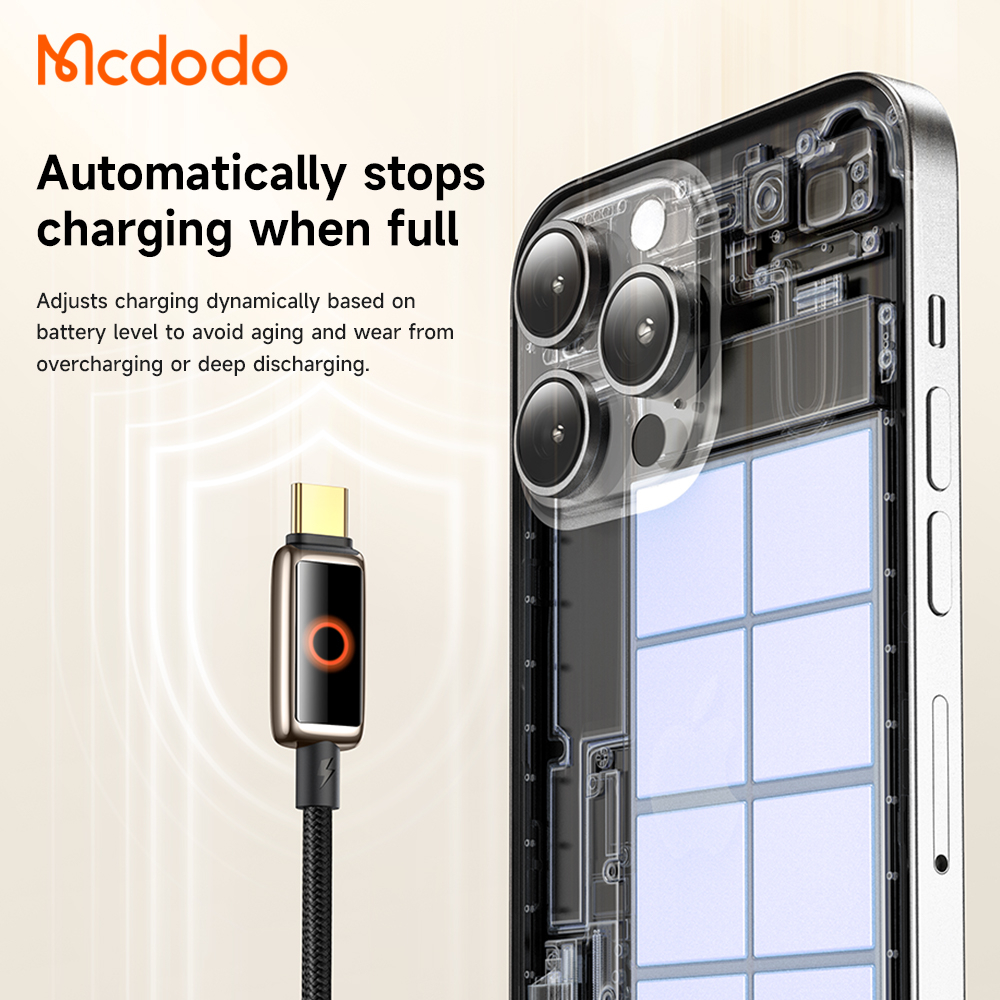 McDodo CA-6681 USB-C till USB-C, 5A, 1.2m, Desert Titanium