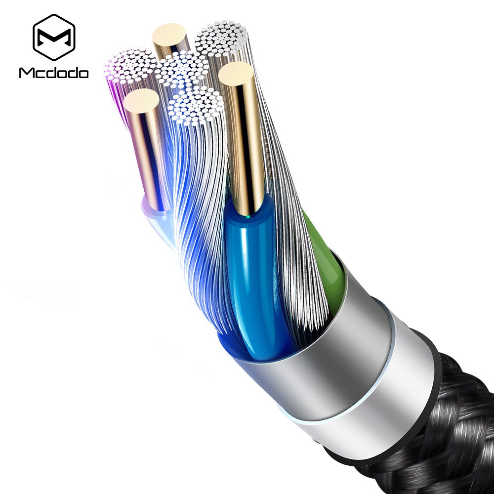 McDodo CA-6800 USB-C+Lightning 2-i-1-kabel, QC 4.0, 1.2m, svart