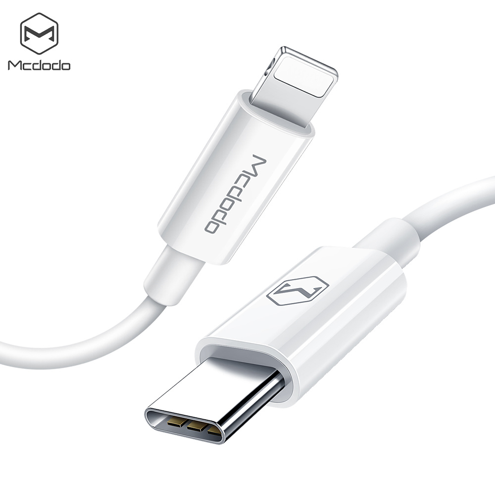McDodo CA-7090 USB-C till Lightningkabel, PD, QC, 1m, vit