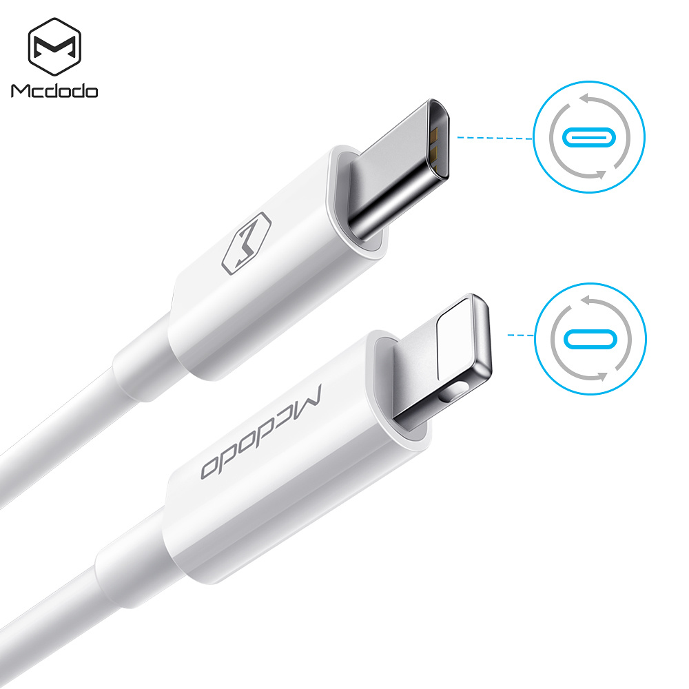 McDodo CA-7090 USB-C till Lightningkabel, PD, QC, 1m, vit