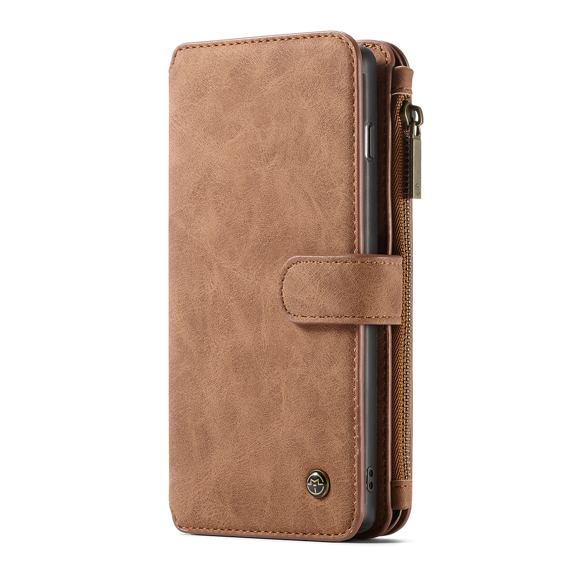 CaseMe plånboksfodral magnetskal, Samsung Galaxy S10 Plus, brun