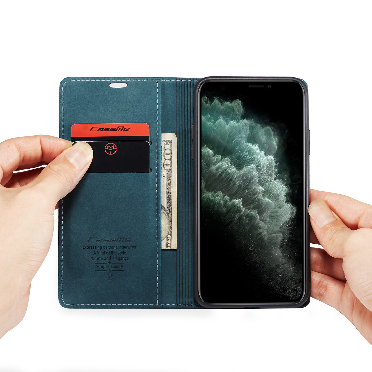 CaseMe plånboksfodral, iPhone 11 Pro Max, blå