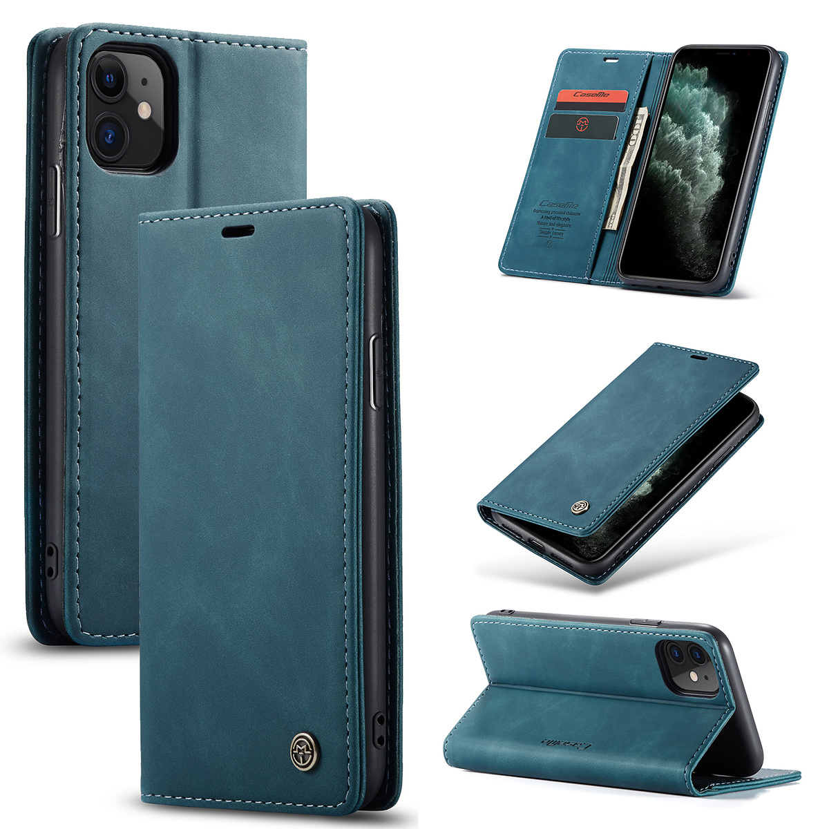 CaseMe plånboksfodral, iPhone 11, grön