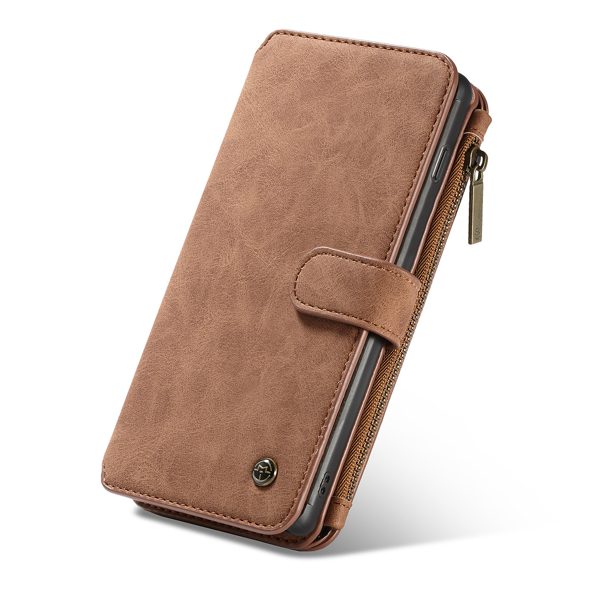 CaseMe plånboksfodral med magnetskal, Samsung Galaxy S10, brun