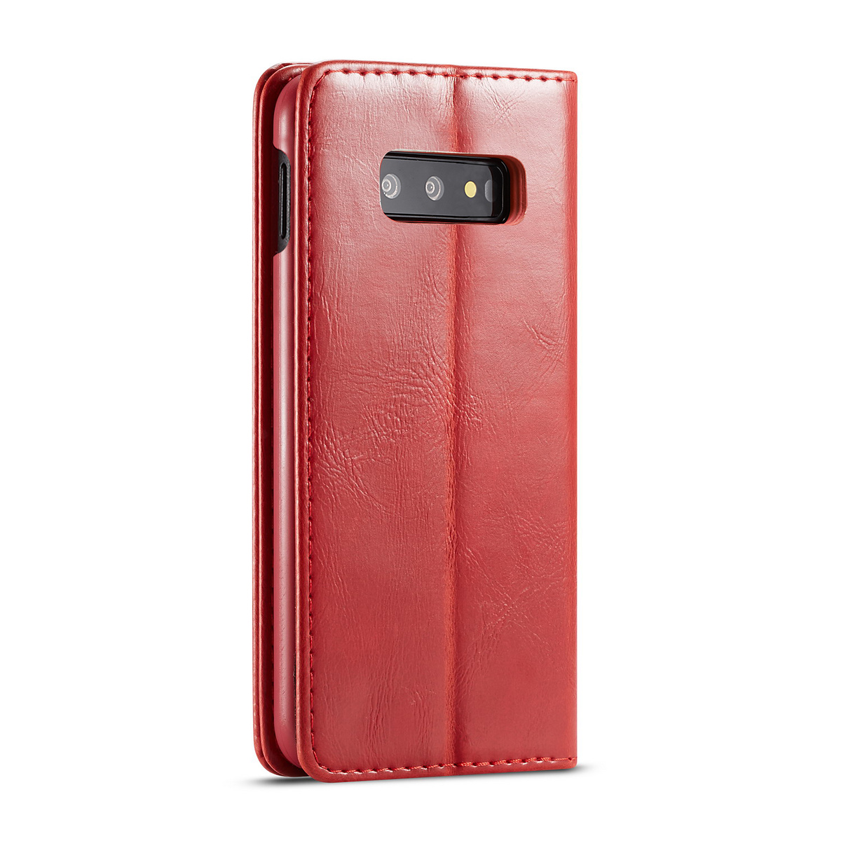 CaseMe läderfodral, ställ, Samsung Galaxy S10E, röd