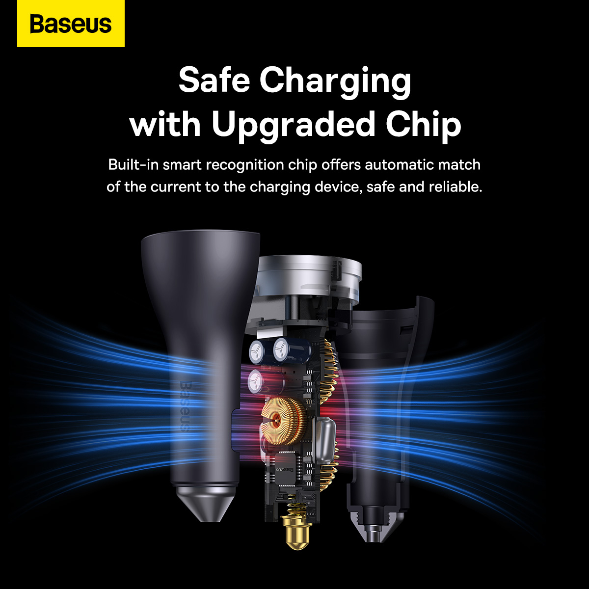 Baseus CCCJDZ65-UC Golden Contactor Pro USB+USB-C billaddare