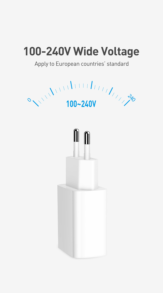 McDodo Laddare med Fast Charging + MicroUSB kabel, 2.1A, 1m