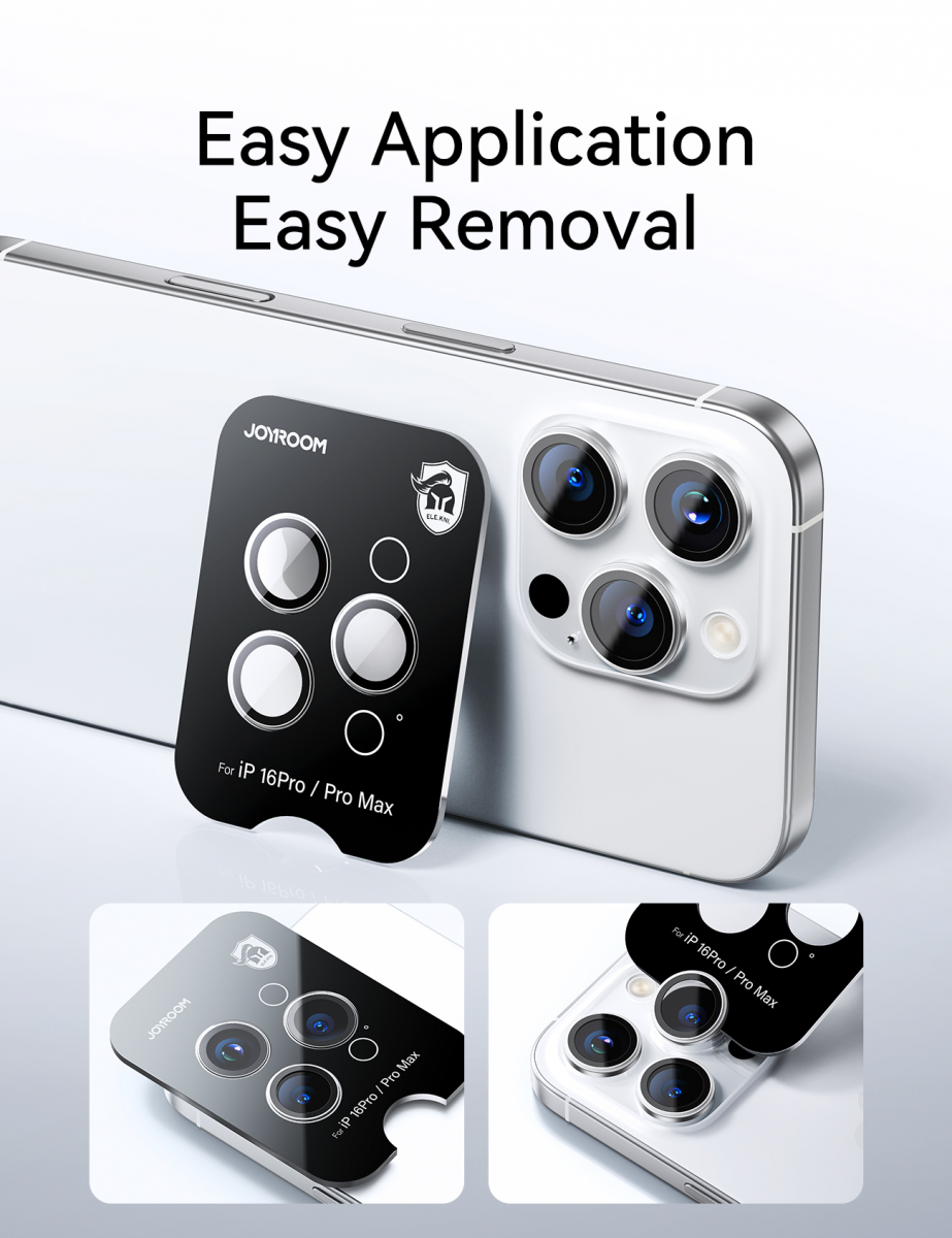 Skärmskydd för kameralinsen till iPhone 17, svart