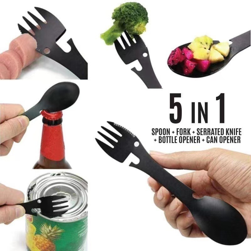 Multifunktionell 5-i-1 Spork, 4st