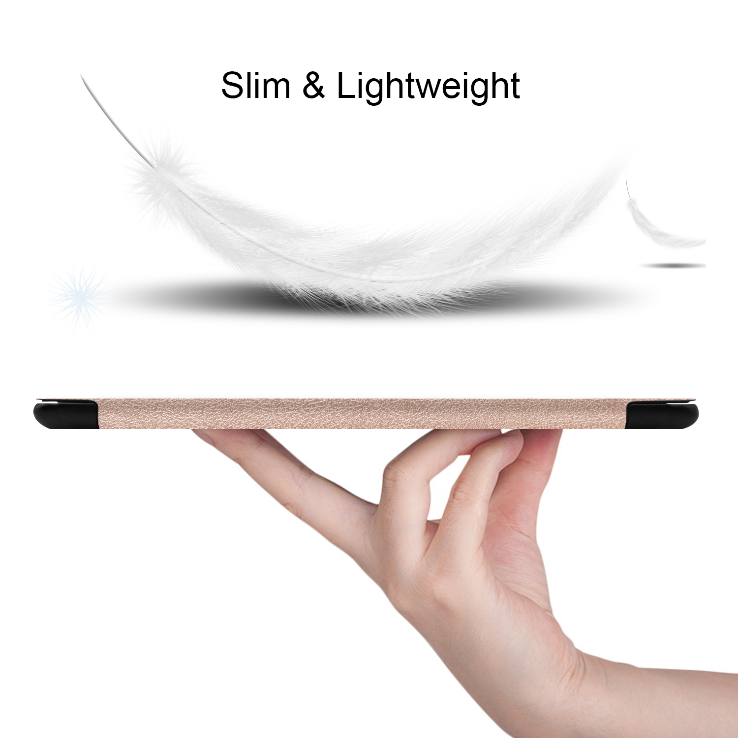 Läderfodral, Samsung Galaxy Tab A 10.1 (2019), roséguld