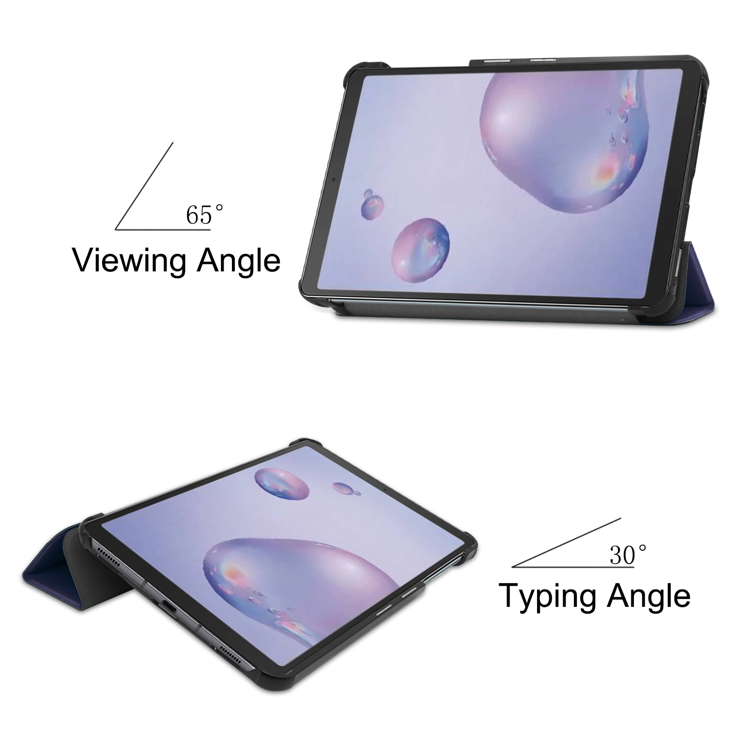 Läderfodral, Samsung Galaxy Tab A 8.4 (2020), mörkblå