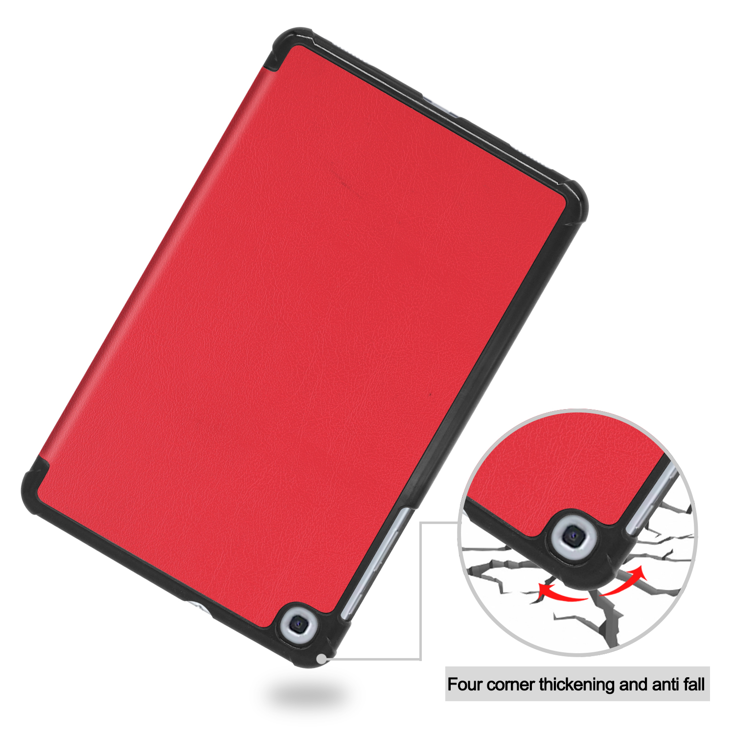 Läderfodral, Samsung Galaxy Tab A 8.4 (2020), röd