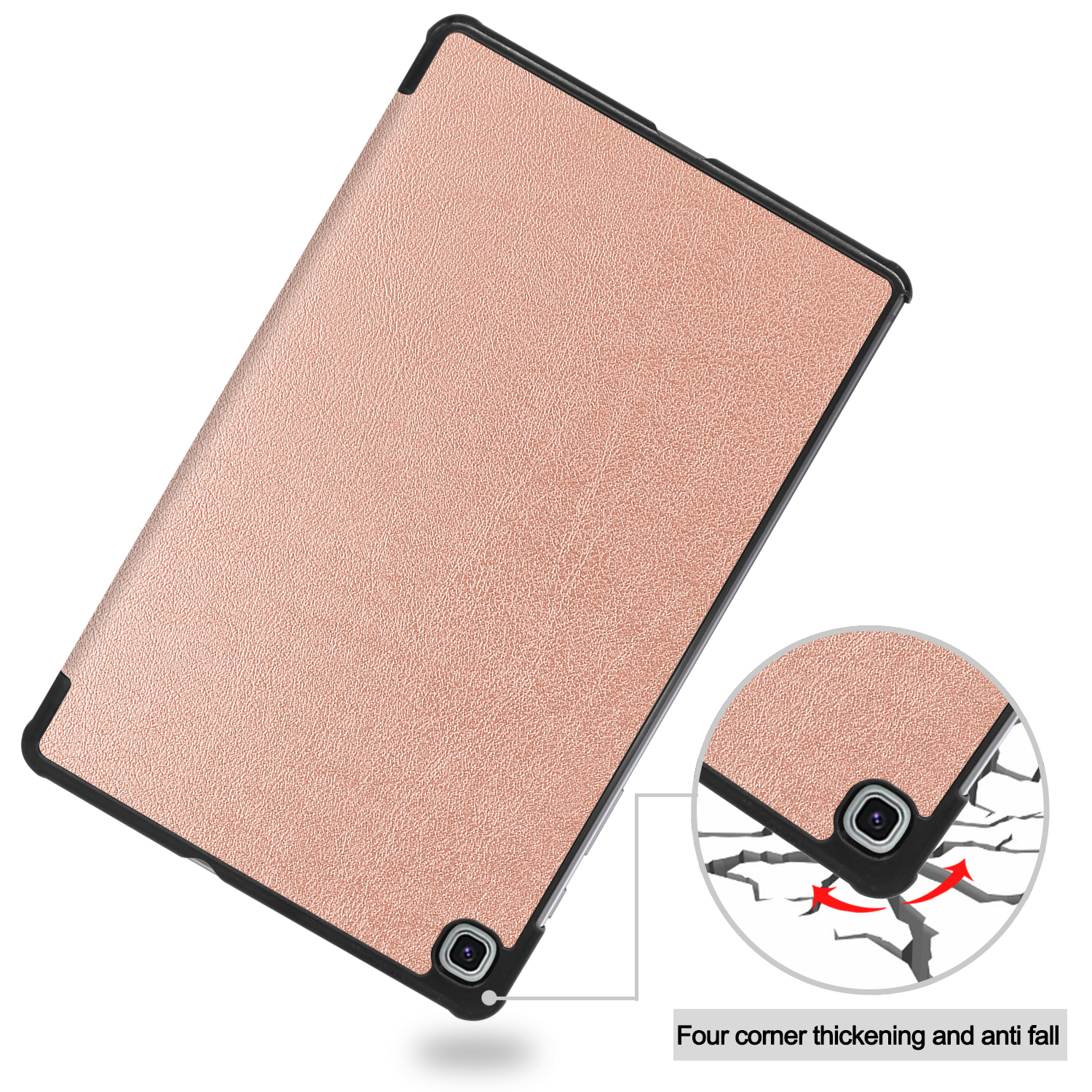 Läderfodral, Samsung Galaxy Tab S6 Lite 10.4, rosa