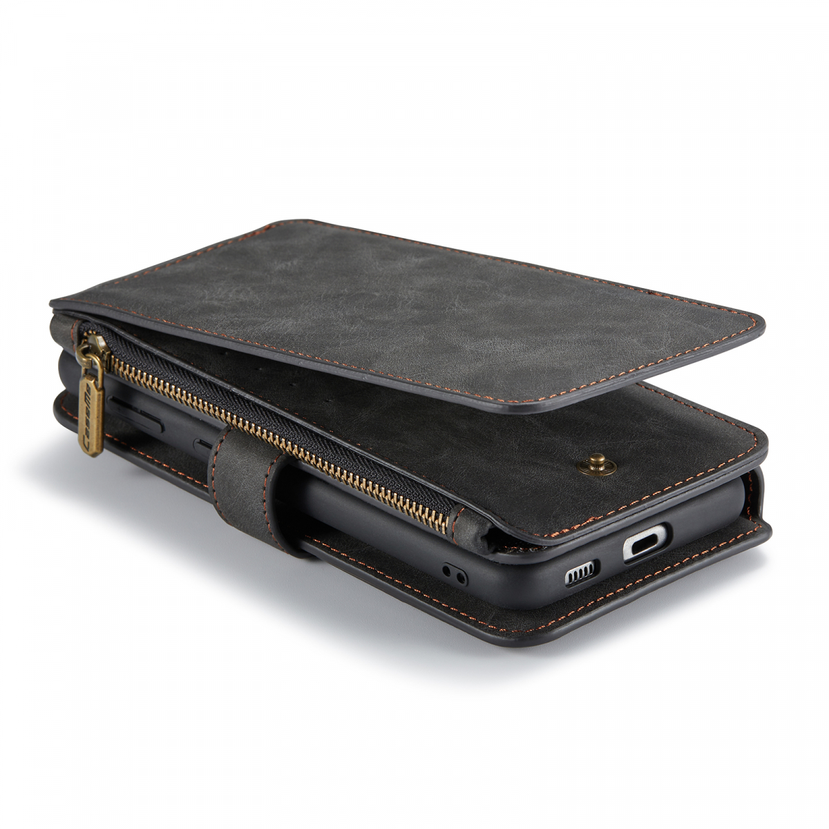 CaseMe 007 plånboksfodral med magnetskal, Samsung S21+, svart