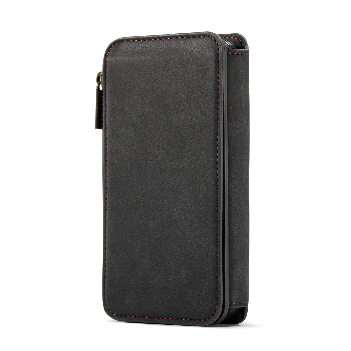 CaseMe läderfodral med magnetskal, iPhone 12/12 Pro, svart