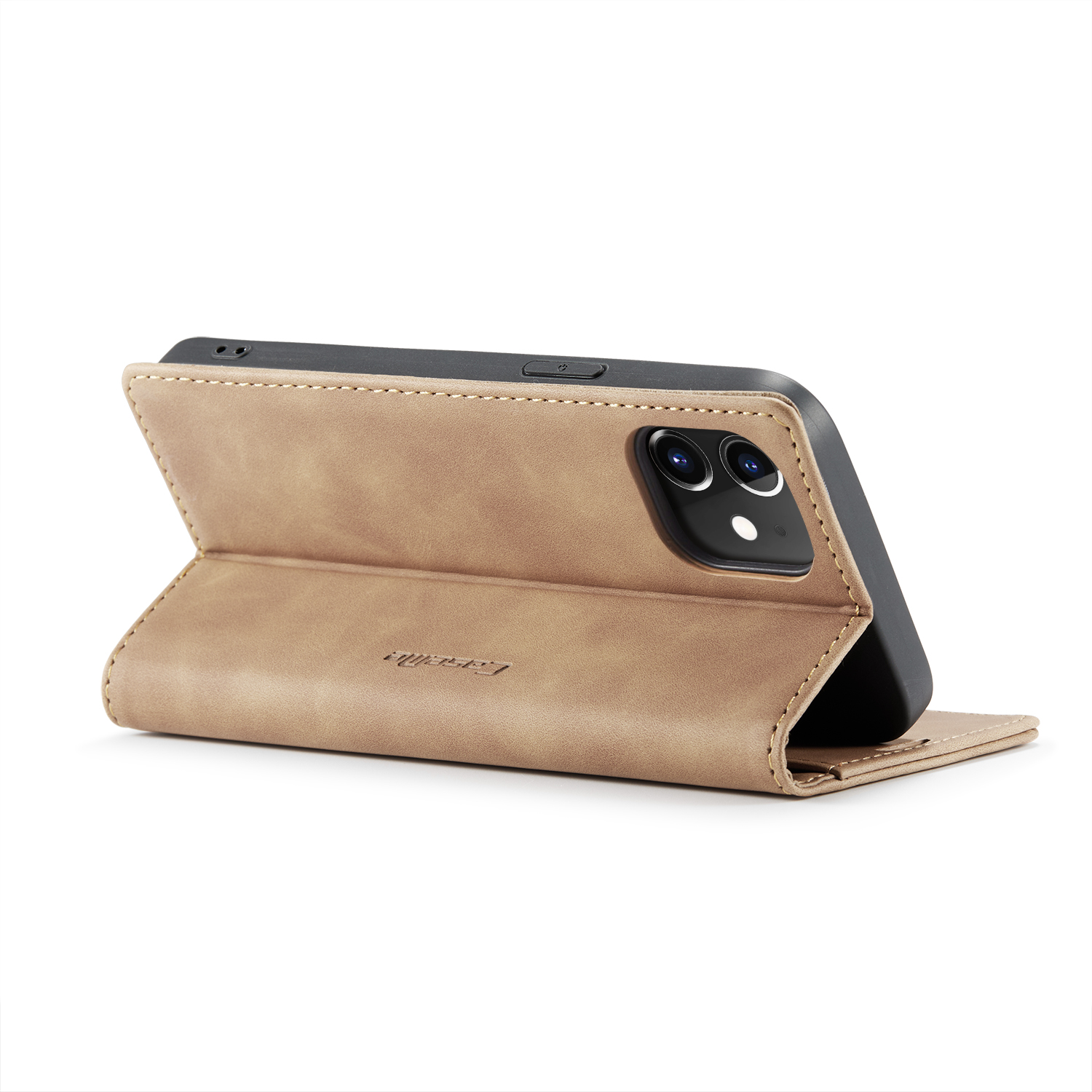 CaseMe 013 Series läderfodral till iPhone 12/12 Pro, brun